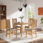 Cadley Oak Fixed Dining table and 2 Chairs