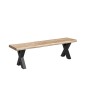 ACACIA LIVE EDGE 160 cm  X LEG BENCH