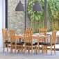 Saxbie Oak Extended 140cm To 180cm Dining Table and 6 Chairs