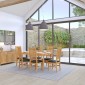 Saxbie Oak Extended 120cm To 160cm Dining Table and 6 Chairs