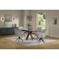 CARLO Petite Ceramic Extending Argento Grey - EXT Gloss 90/120/150 With 4 Chairs