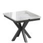 CARLO Petite Ceramic Extending Calacatta - EXT Gloss 90/120/150 With 4 Chairs