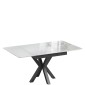CARLO Petite Ceramic Extending Calacatta - EXT Gloss 90/120/150 With 4 Chairs
