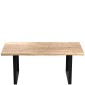 Monarch Acacia Live Edge 180cm DINING TABLE U LEG With 2 Chairs and 1 Bench