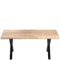 Monarch Acacia Live Edge 180cm DINING TABLE X LEG With 2 Chairs and 1 Bench