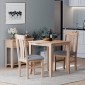 Harlyn Natural Oak Square Dining Table With 2 Chairs