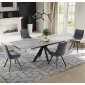MARCO Ceramic Argento Grey - EXT Matt 160/200/240 With 4 Chairs