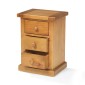 Chunky Pine 3 Drawer Bedside Cabinet