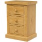 Chunky Pine 3 Drawer Bedside Cabinet