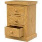 Chunky Pine 3 Drawer Bedside Cabinet