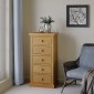 Chunky Pine 5 Drawer Tall Chest of Drawers