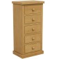 Chunky Pine 5 Drawer Tall Chest of Drawers