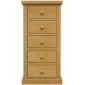 Chunky Pine 5 Drawer Tall Chest of Drawers
