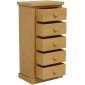 Chunky Pine 5 Drawer Tall Chest of Drawers