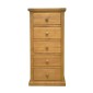 Chunky Pine 5 Drawer Tall Chest of Drawers