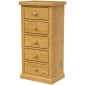 Chunky Pine 5 Drawer Tall Chest of Drawers