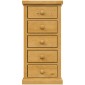 Chunky Pine 5 Drawer Tall Chest of Drawers