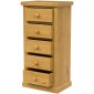 Chunky Pine 5 Drawer Tall Chest of Drawers
