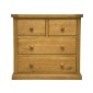 Chunky Pine 2 Over 2 Chest of Drawers