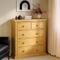 Chunky Pine 2 Over 3 Chest of Drawers