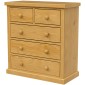 Chunky Pine 2 Over 3 Chest of Drawers