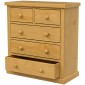 Chunky Pine 2 Over 3 Chest of Drawers