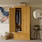 Chunky Pine Gents Double Wardrobe