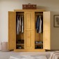 Chunky Pine Triple Wardrobe