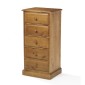 Country Pine 5 Drawer Tall Chest of Drawers