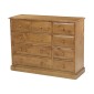 Country Pine 9 Drawer Chest of Drawers