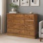 Country Pine 9 Drawer Chest of Drawers