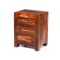 Cuba Sheesham 3 Drawer Bedside Cabinet