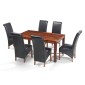 Cuba Sheesham 160 cm Dining Table and 6 Chairs