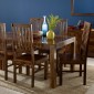 Cuba Sheesham 160 cm Dining Table and 6 Chairs