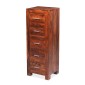 Cuba Sheesham 5 Drawer Tall Chest of Drawers