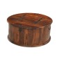 Jali Sheesham Round Coffee Trunk Box