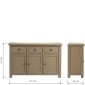 Stoneford Oak Large 3 Door 3 Drawer Sideboard
