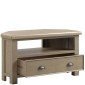 Stoneford Oak Corner TV Unit With Drawer