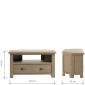 Stoneford Oak Corner TV Unit With Drawer