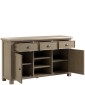 Stoneford Oak Large 2 Door, 6 Drawer Sideboard