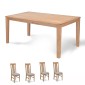 Cadley Oak 150cm Dining table and 4 Chairs