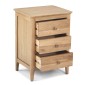 Enfield Oak 3 Drawer Bedside Cabinet