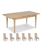 Enfield Oak 140/180cm Extended Dining Table and 6 Chairs