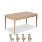 Enfield Oak 160cm Dining Table and 4 Chairs