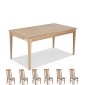 Enfield Oak 160cm Dining Table and 6 Chairs