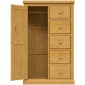 Chunky Pine Combination Wardrobe