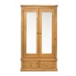 Chunky Pine Double Wardrobe with Mirrors
