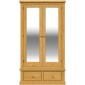 Chunky Pine Double Wardrobe with Mirrors