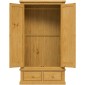 Chunky Pine Double Wardrobe with Mirrors