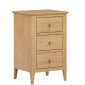 Danbury Oak 3 Drawer Bedside Cabinet